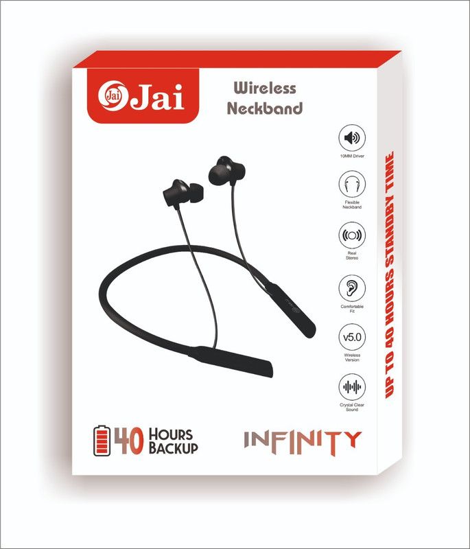 JAI INFINITY Bluetooth Headset  (MILITARY GREEN, JET BLACK, PEACOCK BLUE, In the Ear)