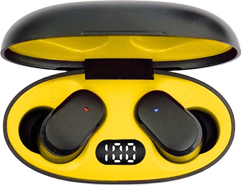 TecSox Bullet Wireless Earbuds-Y| IPX Truly Wireless |25hrs Best Low Latency Gaming TWS Bluetooth Headset  (Yellow, True Wireless)