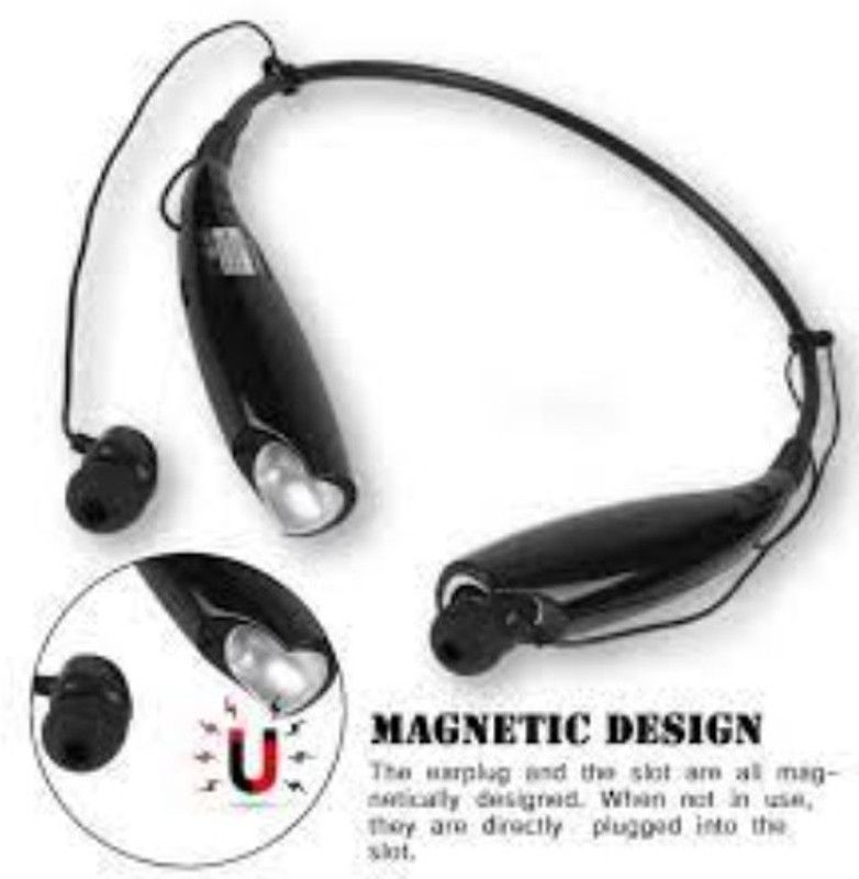GUGGU UGK_453Q_HBS 730 Neck Band Bluetooth Headset Bluetooth Headset  (Black, In the Ear)