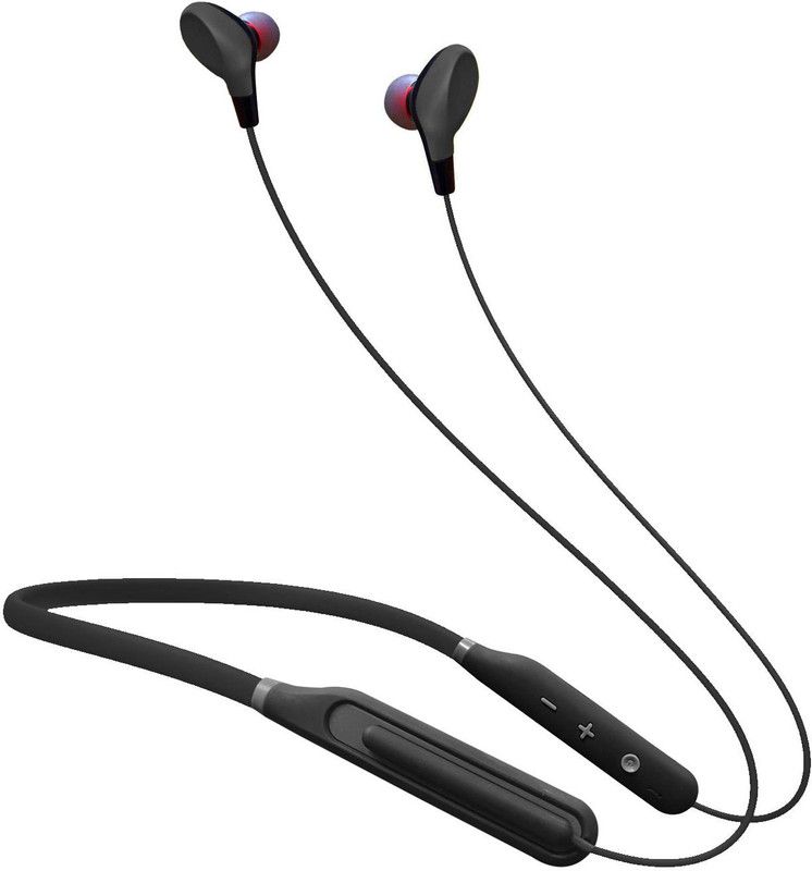Worricow HD Bass 40Hrs Playback Time Bluetooth 5.0 Neackband with IPX5 Water Resistant Bluetooth Headset  (Black, In the Ear)