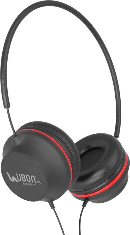 Ubon UB-615 Wired Headset  (Black, On the Ear)