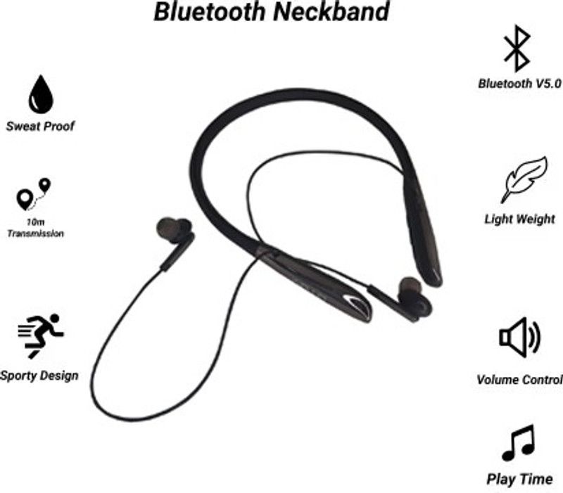 Yoto Superior sound Bluetooth Headset compatible all types of smartphone Bluetooth Headset  (Black, In the Ear)
