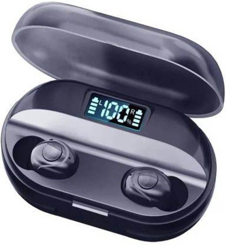 Bxeno T2 EARBUDS with15 Hours Playback, With IWP Technology With TOUCH SENSOR (BLACK) Bluetooth Headset  (Black, True Wireless)