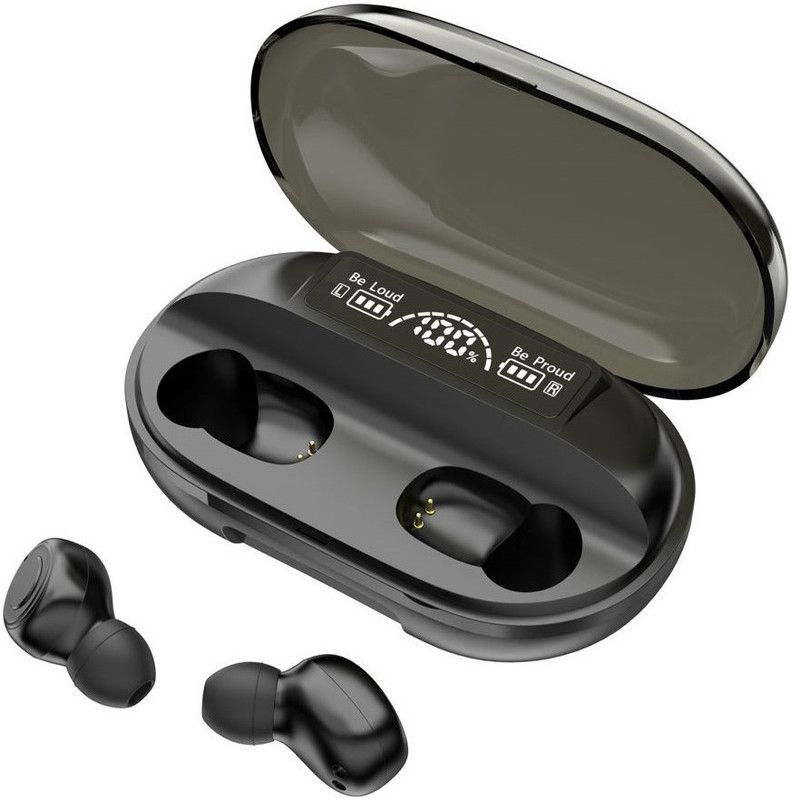 TUNIFI T2 Pro with Power Bank & ASAP Charge Bluetooth Headset  (Black, True Wireless)