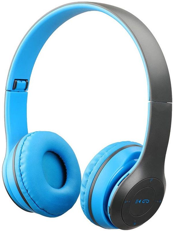 Uborn P47 Portable Wireless 3D Thunder Beat Stereo Sound Gaming Sports Headphone Bluetooth Headset  (Blue, On the Ear)