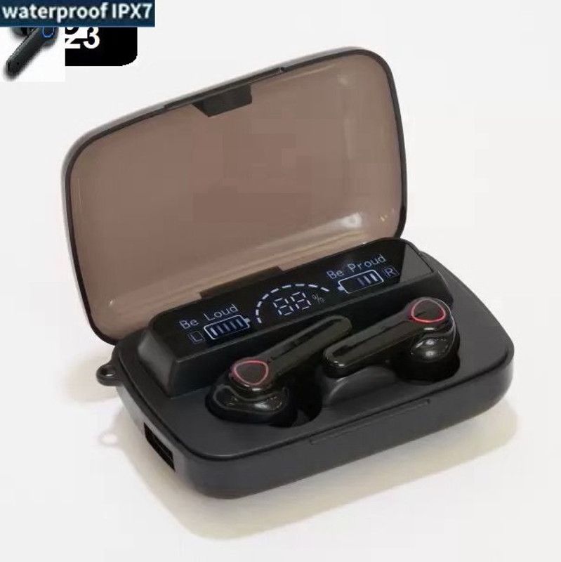 Bydye HA956 M19_ PRO Earbuds Upto 48 HoursBluetooth 5.319Wireless Earbuds (PACK OF 1) Bluetooth Headset  (Black, True Wireless)