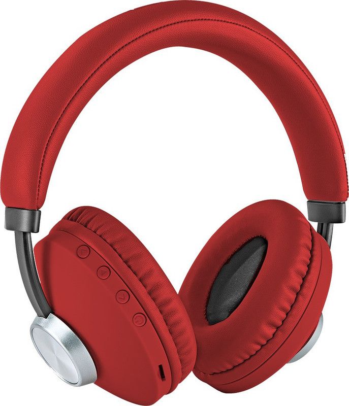 Landmark LM BH101 THUMP Bluetooth Headset  (Red, On the Ear)