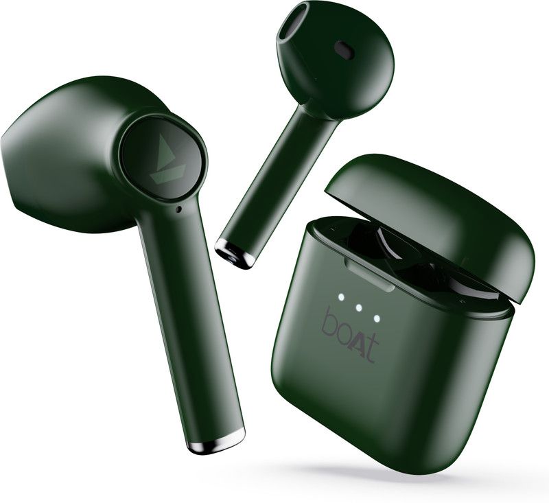 boAt Airdopes 131 with upto 60 Hours and ASAP Charge Bluetooth Headset  (Viper Green, True Wireless)