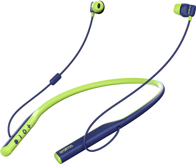 ORAIMO Necklace 4 Fast Charge, 50hr PlayTime, Super Bass, mic ENC Bluetooth Headset  (Blue, Green, In the Ear)