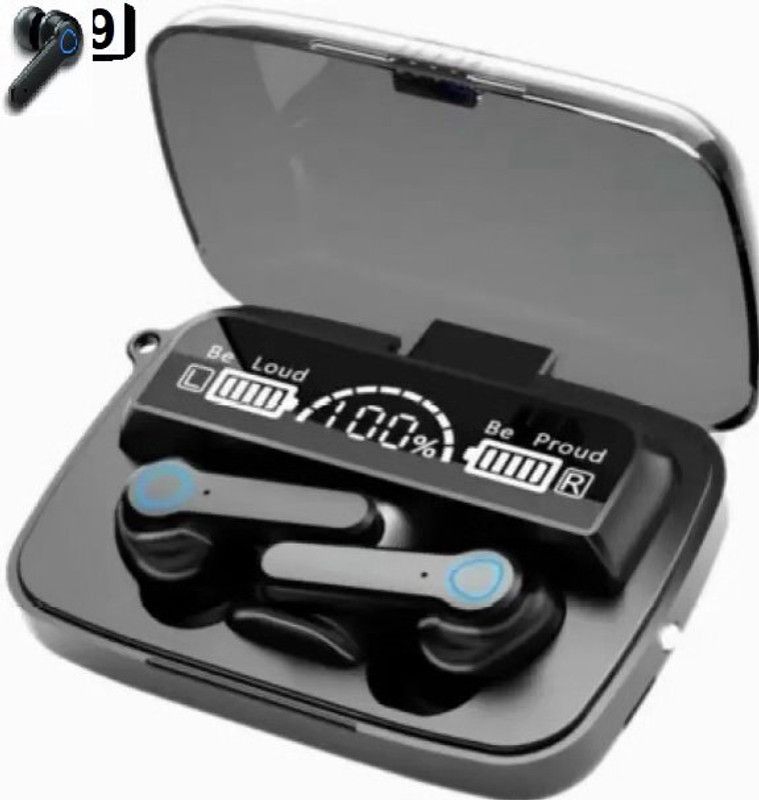 Jocoto HA1246 M19_ MAX BLUETOOTHPlayback with Power BankWireless Earbuds (PACK OF 1) Bluetooth Headset  (Black, True Wireless)