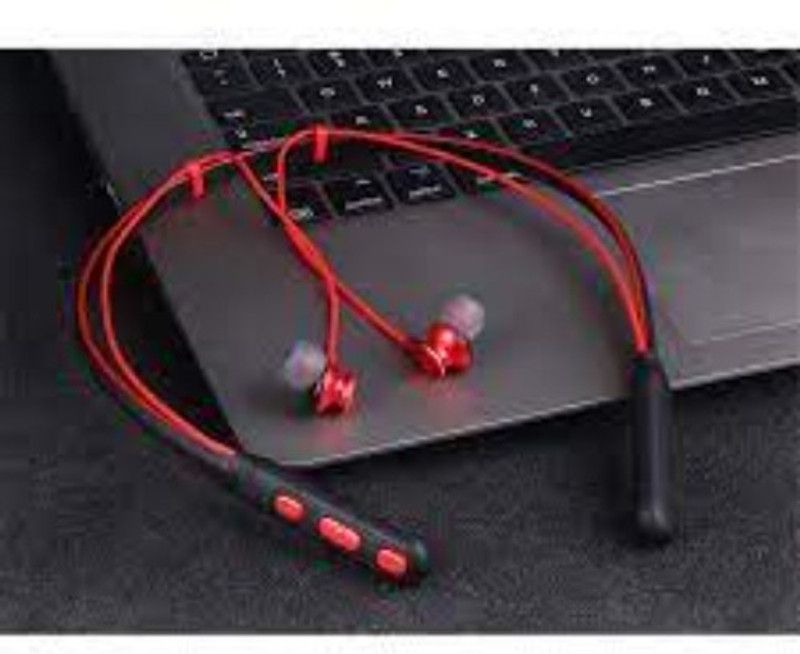 TEJ_489C_B11 Neck Band Bluetooth Headset Bluetooth Headset  (Black, In the Ear)