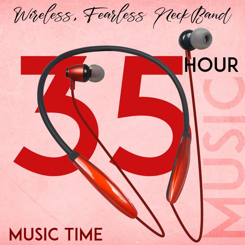 Sendily y-1, 35 hours playtime high bass Wireless neckband Bluetooth Headset  (Multicolor, In the Ear)