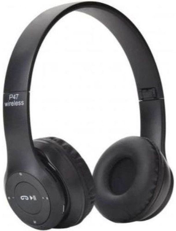 SYARA VNI_555I_P47 Over the head Bluetooth Headset Bluetooth Headset  (Black, On the Ear)