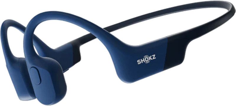 Shokz OpenRun Open-Ear Sweat Resistant Bone Conduction Sports Bluetooth Headset  (Blue, In the Ear)