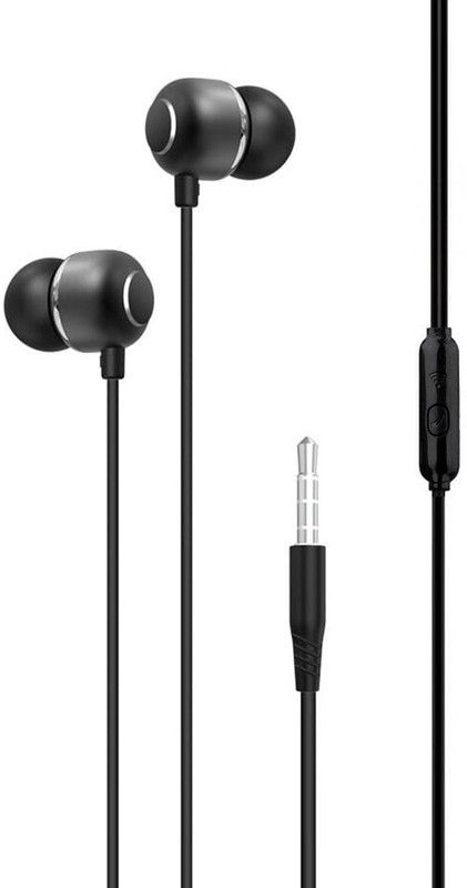 Helo Kuki EP 26 For 0PP0 A11s/A95/A54s/A56 5G/K9s/A55 Wired Headset  (Black, In the Ear)