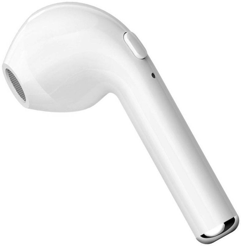 Buddymate I7 Single Fitted In Ear True Wireless Earbud with Charging Cable Bluetooth Headset  (White, In the Ear)
