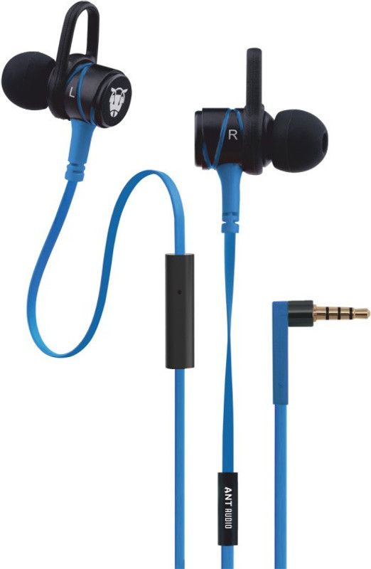 ANT AUDIO Wave 506 Wired Headset  (Blue, In the Ear)