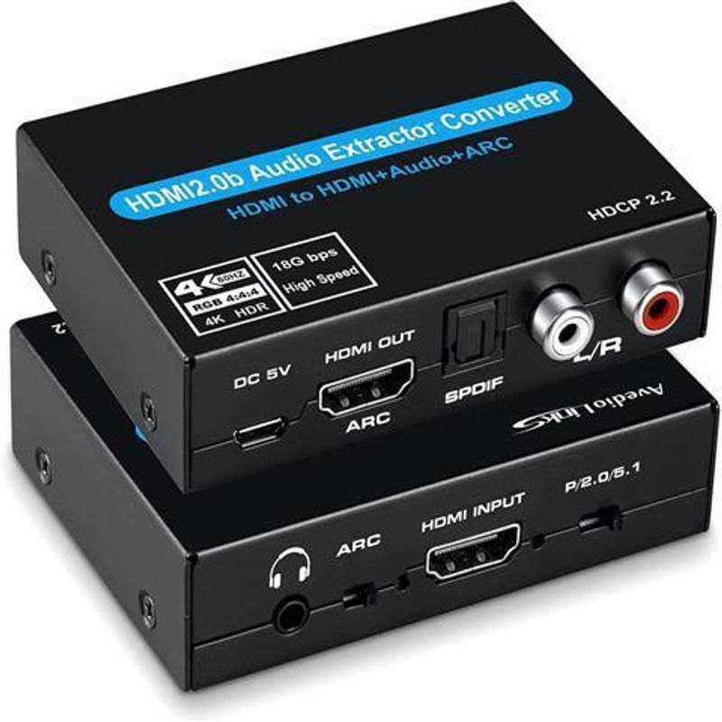 Etzin HDMI 2.0b Extractor Converter Adapter(EPL-548H) Media Streaming Device  (Black)