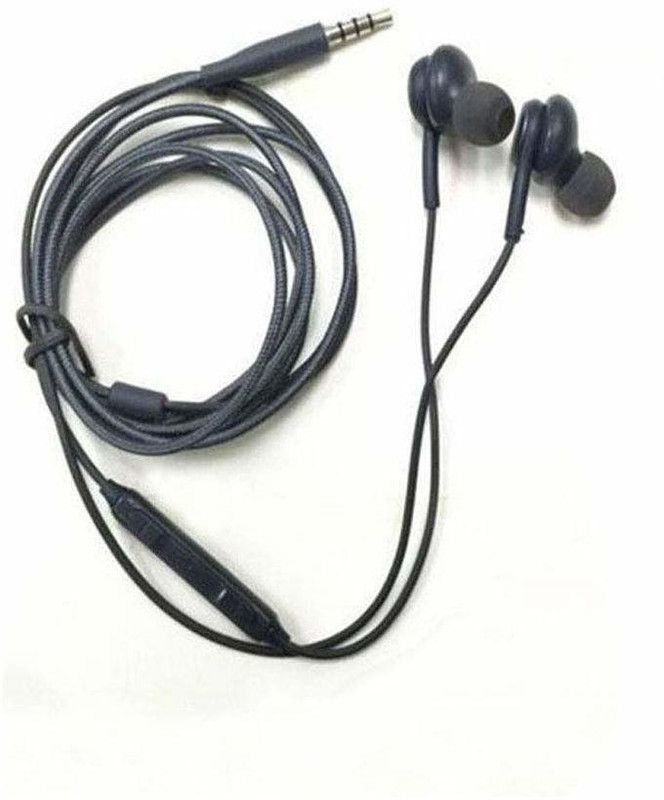 selloria Earphones with 3.5 mm Jack and Remote Mic for All Phones Wired Headset  (Black, In the Ear)