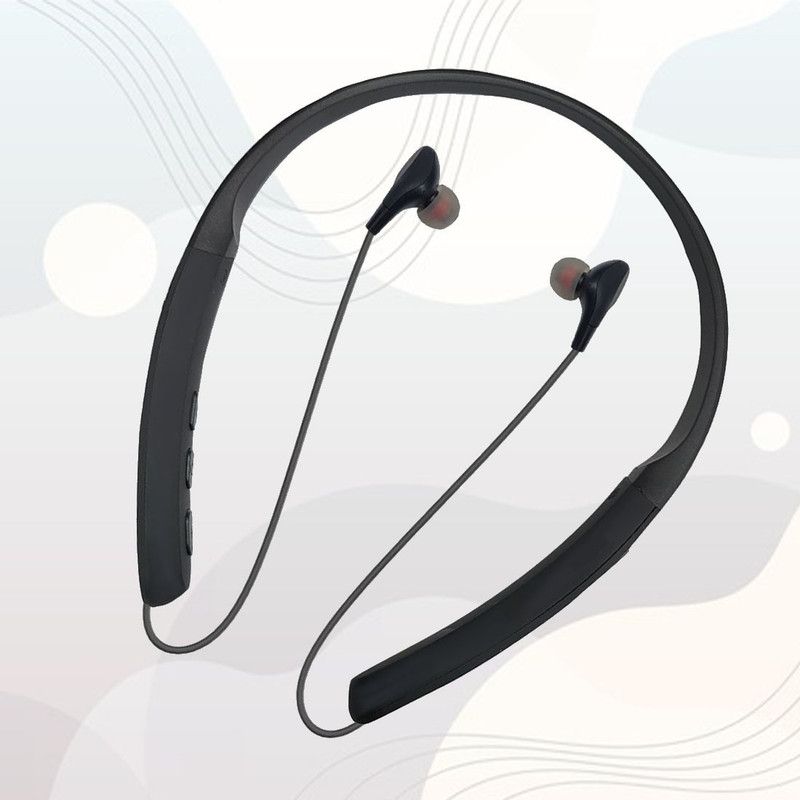 Zohlo 30Hrs Play time Bluetooth Neckband With Crystal Clear Sound With Powerful Bass Bluetooth Headset  (Black, In the Ear)