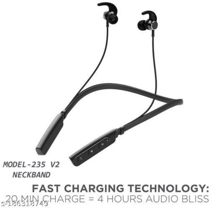 SYARA RT_198_B235 Neckband Bluetooth Wireless In Ear Earphones With Mic Call Vibration Bluetooth Headset  (Multicolor, In the Ear)