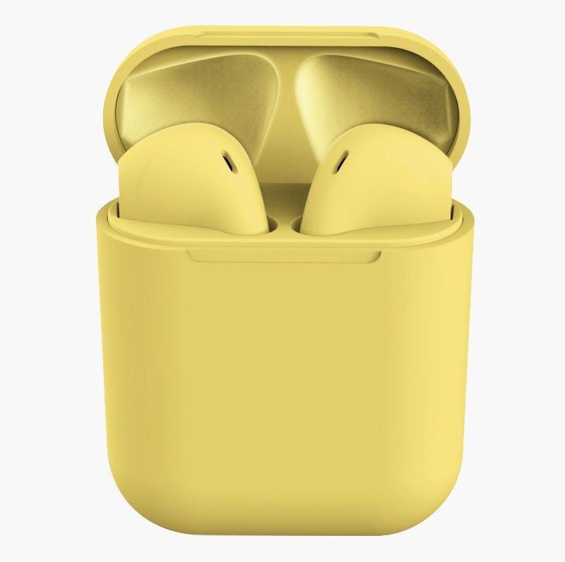 Eos Touch Sensor with in Built Mic and High Bass Level Supporting All Smart Device Bluetooth Headset  (Yellow, True Wireless)