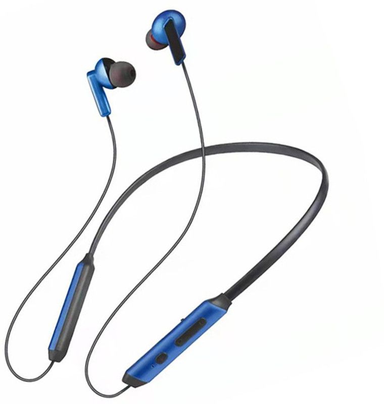 CIHROX Cihorx Deep Bass 28 Hour Playtime Wireless Neckband Earphone Bluetooth Bluetooth Headset  (Blue, In the Ear)