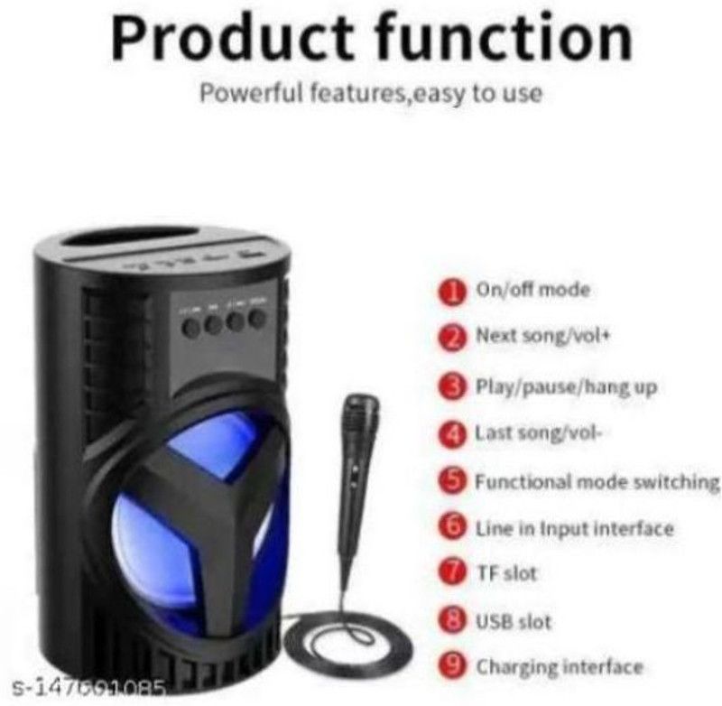 Clairbell HYY_702T_LZ 4103||WS-03|| Karaoke Speaker With Mic, Home Audio Party Speaker 15 W Bluetooth Party Speaker  (Black, 4.1 Channel)