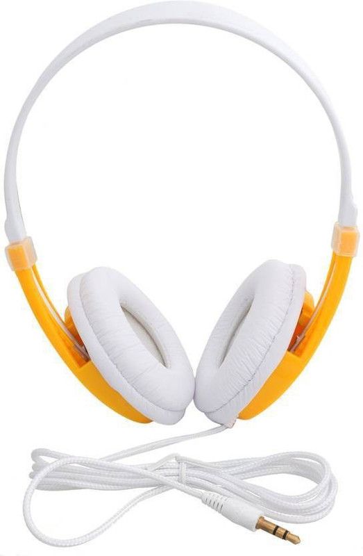 De-TechInn High Quality Super Base o,range & On-lite Wired Headphone Wired without Mic Headset  (Multicolor, On the Ear)