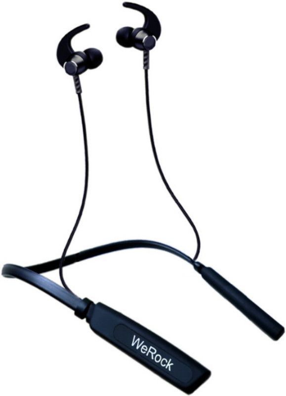 WeRock Rock-450 with Fast Charging Technology, 24 Hrs Playtime Bluetooth Headset  (Black, In the Ear)