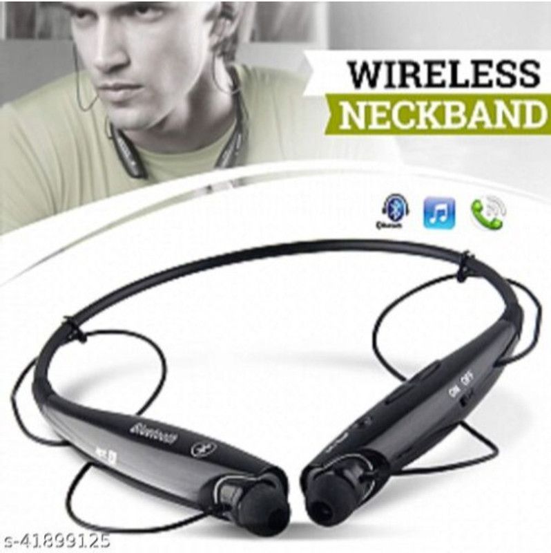 GUGGU UEJ_435K_HBS 730 Neck Band Bluetooth Headset Bluetooth Headset  (Black, In the Ear)