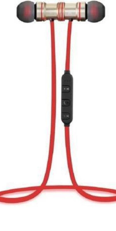Haris BLUE TOOTH SPORT HANDS FREE COMPATABLE FOR ALL MOBILE PHONE Bluetooth Headset  (Red, In the Ear)