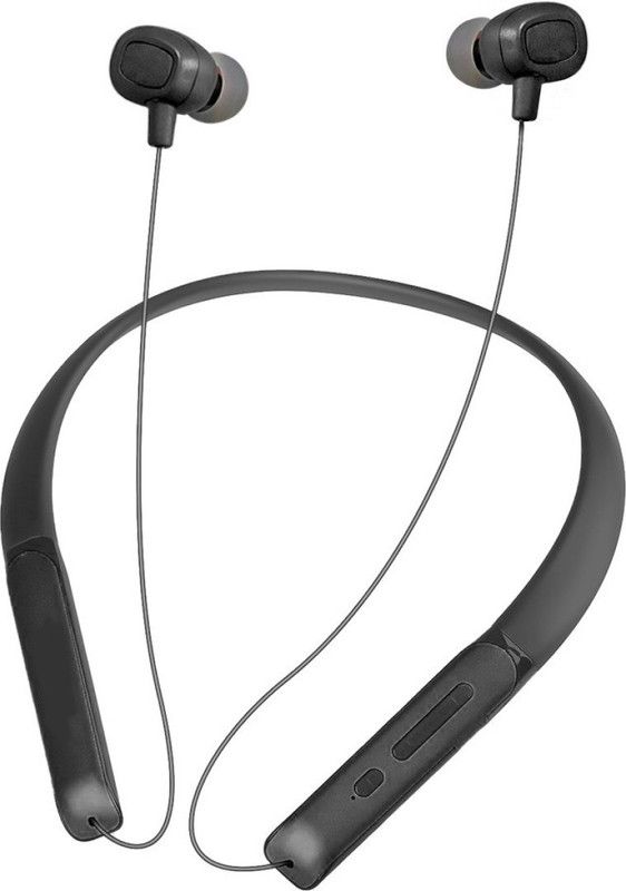 liluns 40 Hours Playtime Fast Charging Wireless Bluetooth Neckband with Mic Bluetooth Headset  (Black, In the Ear)