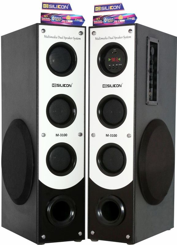 hdsilikon 3100 9600 W Bluetooth Tower Speaker  (Black, 2.0 Channel)