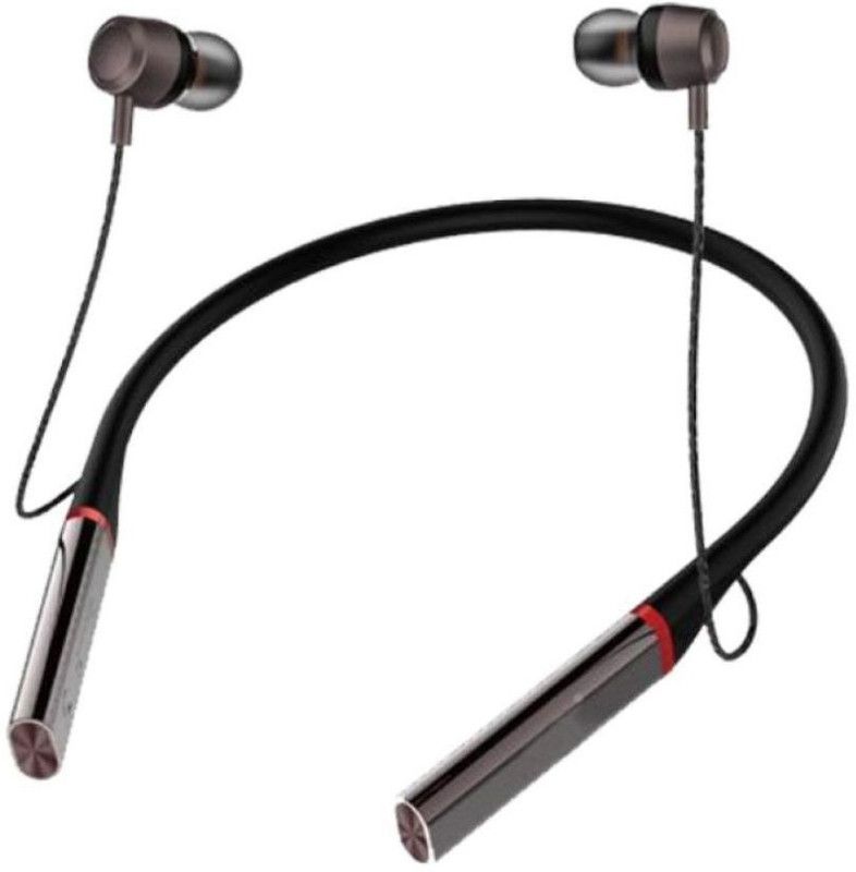 shadox headset Neckband Wireless With Mic Headphones Bluetooth Headset  (Black, In the Ear)