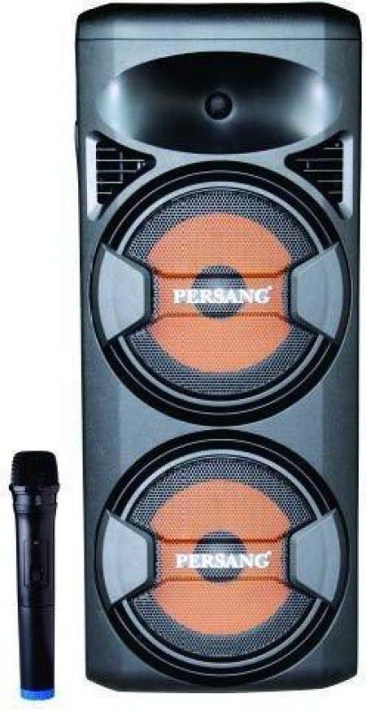 Persang Onyx Sound Tower Speaker with UHF Wireless Mic | (25.4 cm) Dual Woofers | RMS 250 W Bluetooth Party Speaker  (Black, 2.0 Channel)