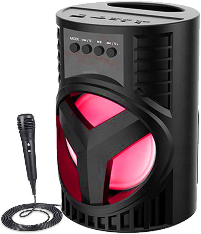 Megatrade BEST BRAND WS-03 Wireless Dynamic Ultra Rich Bass Sound amazing Led Light Party Home 10 W Bluetooth Speaker  (BLACK, Stereo Channel)