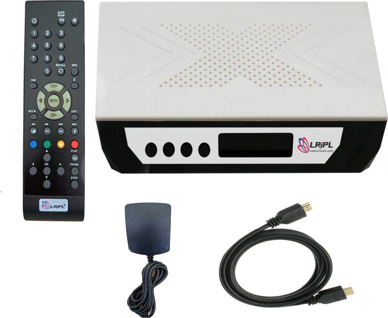 LRIPL DD FREE DISH HD MPEG-4 SETTOP BOX, free dth Media Streaming Device  (White)