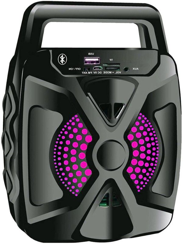 Techobucks Sound Box Portable 10 Watt Thunder Beat 3D Sound For singing and Four input Play Mode(FM,AUX,USB,TF Card) 10 W Bluetooth Speaker  (Black, 5.0 Channel)