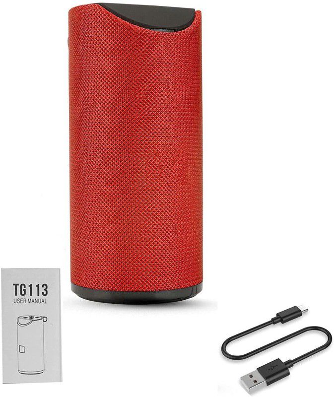 Deepsan TG113 with SuperSpeaker Support TF/USB/Pen Drive/AUX (Red) 10 W Bluetooth Speaker  (Red, Stereo Channel)