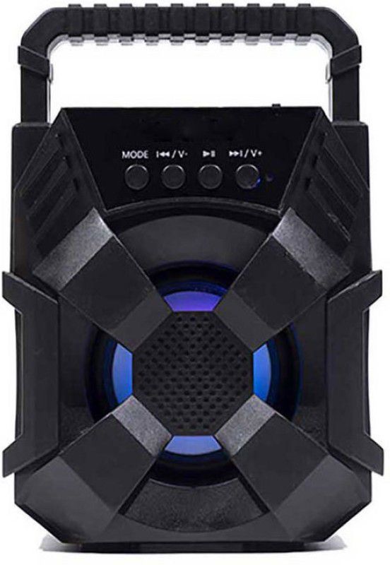 GLARIXA New Looking ws-01 Hd Bass Speaker with led Light & Carry Handle-Travel 10 W Bluetooth Speaker  (Black, Stereo Channel)