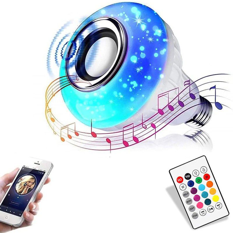 Uborn HOT SALE Bulb Led Music Light RGB Remote Control Home Bedroom Party Decoration 10 W Bluetooth Speaker  (White, Stereo Channel)
