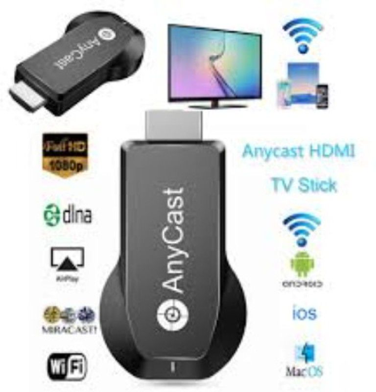 GUGGU YPI_618E Any cast WiFi HDMI Dongle & Wireless Display for TV Media Streaming Device  (Black)
