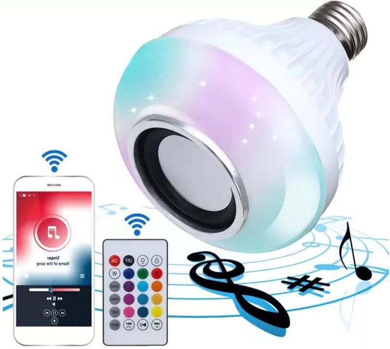 Megatrade GOOD QUALITY Portable Bulb party amazing sound Disco Light effects sound high power speaker 10 W Bluetooth Speaker  (WHITE, Stereo Channel)