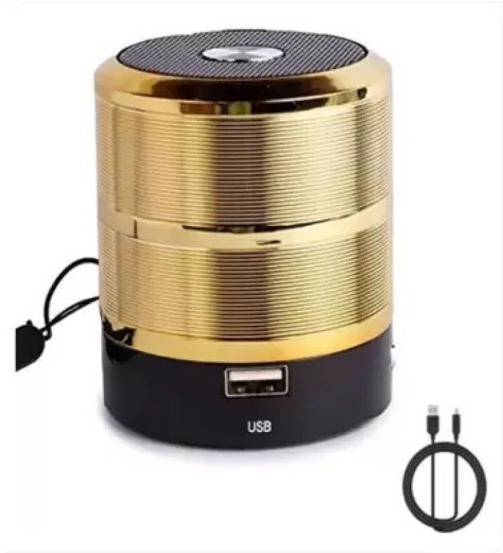 CREATION4U WS-887 Power Boost High Sound Blast With Ultra 3D Bass(MT-10) 5 W Bluetooth Laptop/Desktop Speaker  (Gold, Stereo Channel)