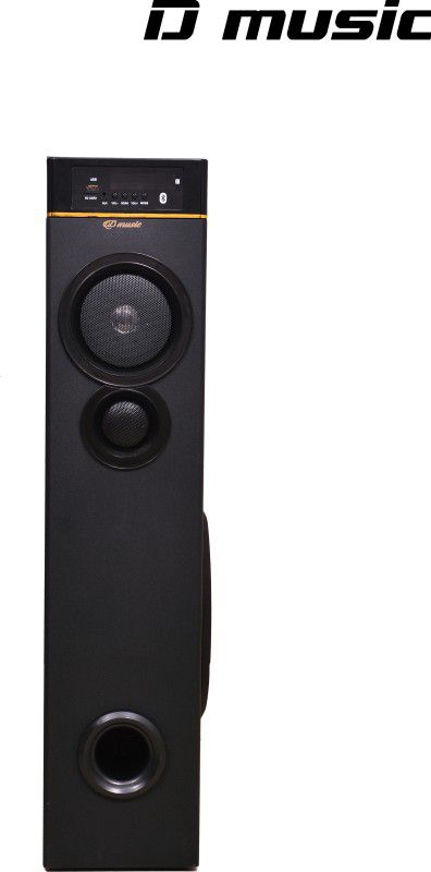 D music ALFA 120 W Bluetooth Tower Speaker  (Black, Stereo Channel)