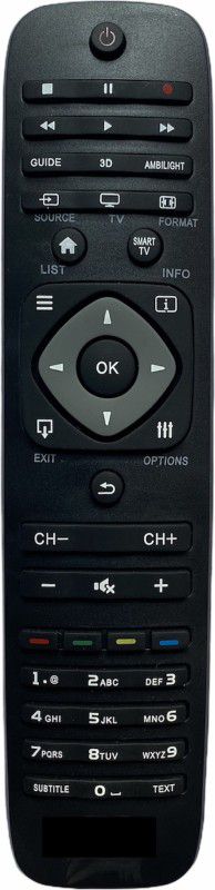 Upix URC119 LCD/LED TV Remote Compatible for Philips LCD/LED TV (EXACTLY SAME REMOTE WILL ONLY WORK) Remote Controller  (Black)