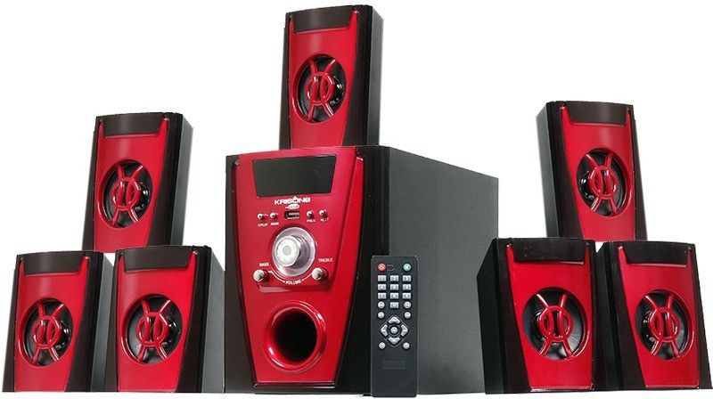 KRISONS Polo Red 7.1 |Home Theater 7.1|Bluetooth|AUX|FM|USB 70 W Bluetooth Home Theatre (Red, 7.1 Channel) 30 W Bluetooth Home Theatre  (Black, Red, 7.1 Channel)