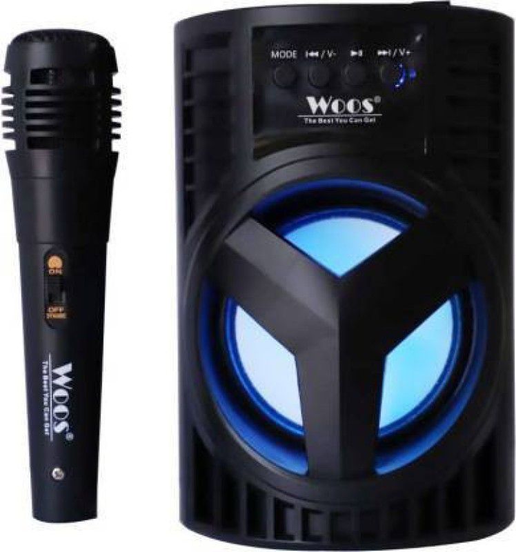 SAII Speaker with Karaoke mic and 6 hours Battery Backup 8 W Splashproof 10 W Bluetooth Home Theatre  (Black, Stereo Channel)