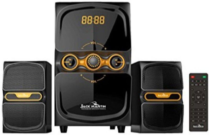 Jack Martin 222 | 2.1 Multimedia Speaker | 5.25" Subwoofer| USB FM SD-CARD AUX|RMS 35 W Bluetooth Home Theatre  (Black, 2.1 Channel)